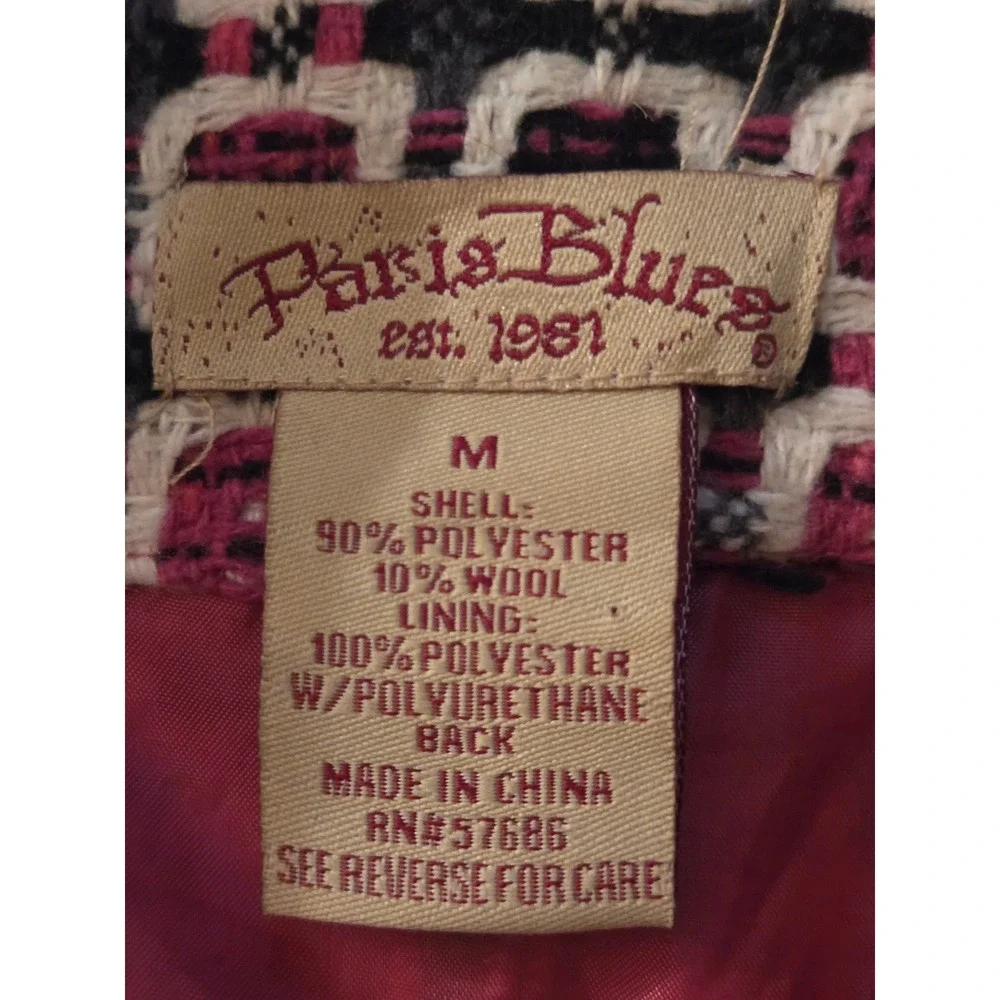 Y2K Bouclé Coat, Pink Tweed, Coquette, Twee, Mod, Retro, Statement Jacket, Sz M - Picture 6 of 15